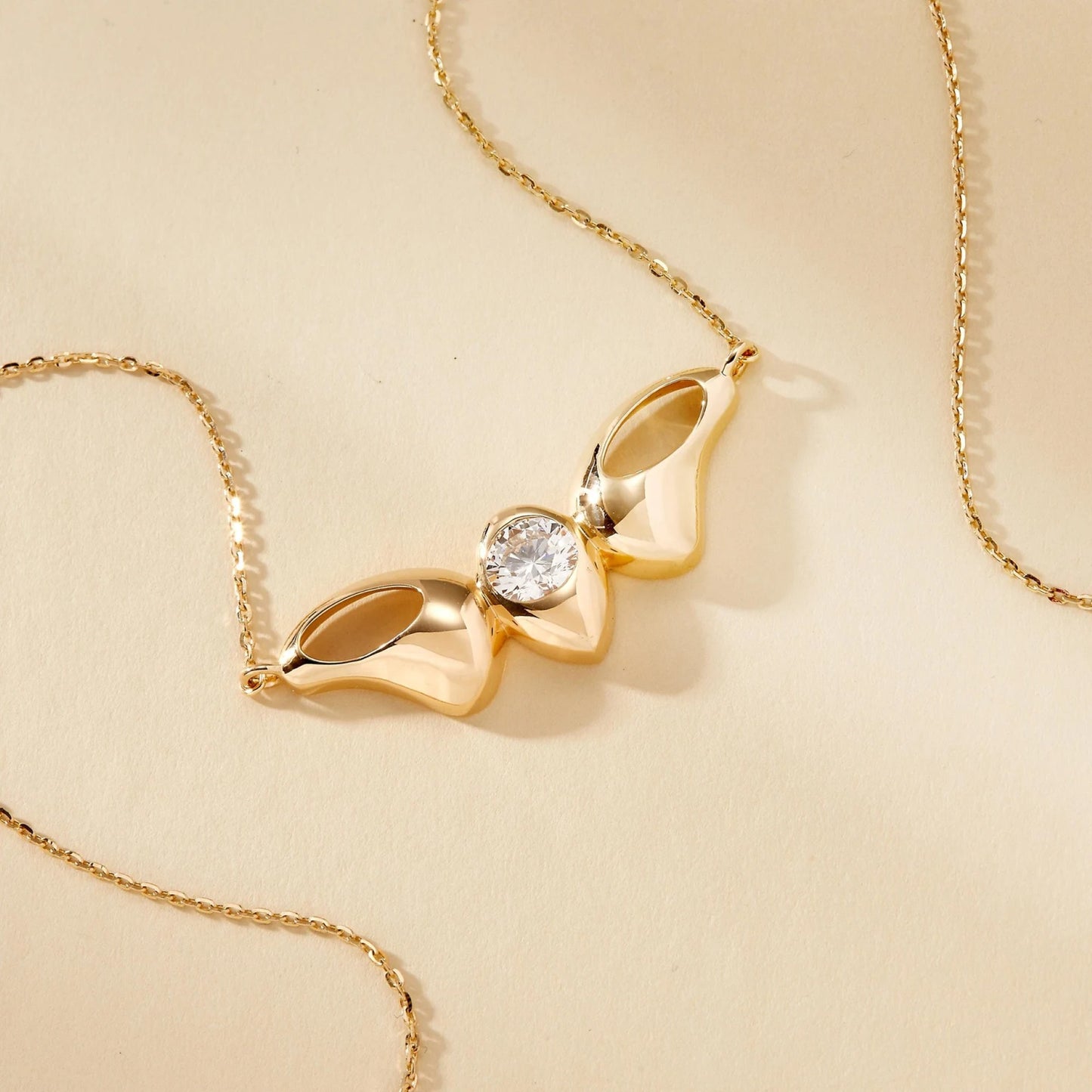 1.50 ct round cut lab grown diamond necklace, gold modern pendant jewelry