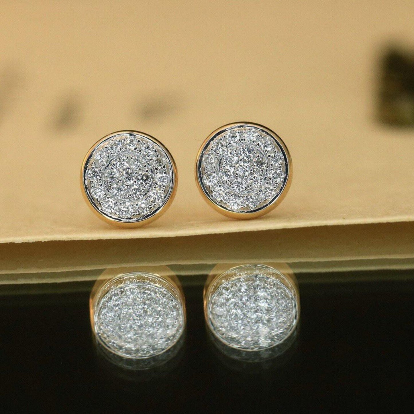 1.32 tcw round cut lab grown diamond stud earring minimalist morden jewellery