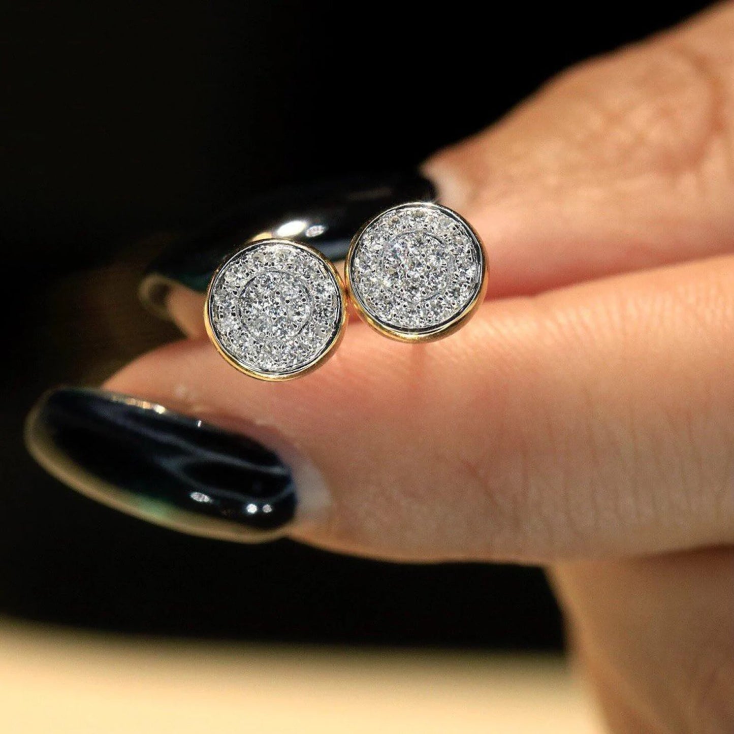 1.32 tcw round cut lab grown diamond stud earring minimalist morden jewellery