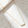 0.15 CT Gold Love Moissanite Diamond Necklace, Minimalist Dainty Pendant Chain Jewelry Gift for Her