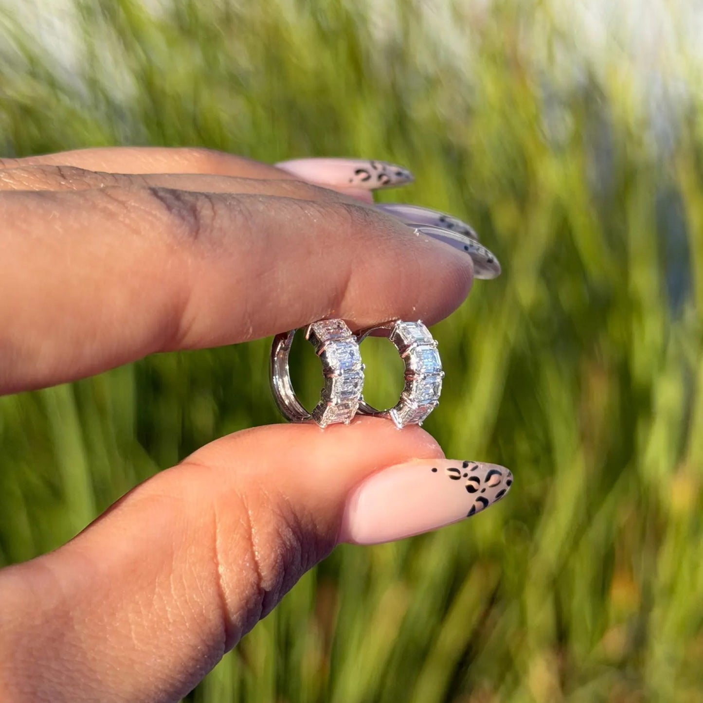 0.80 tcw emerald cut moissanite earring gift for her