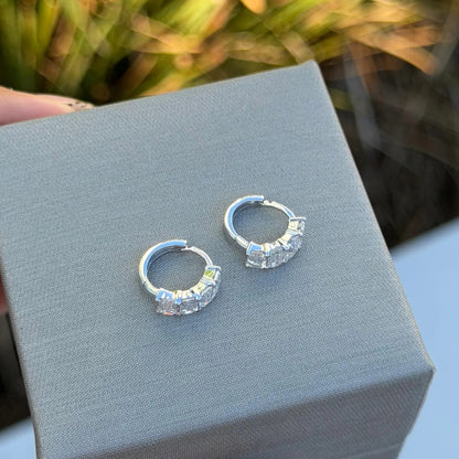 0.80 TCW Emerald Cut Moissanite Earring Gift For Her