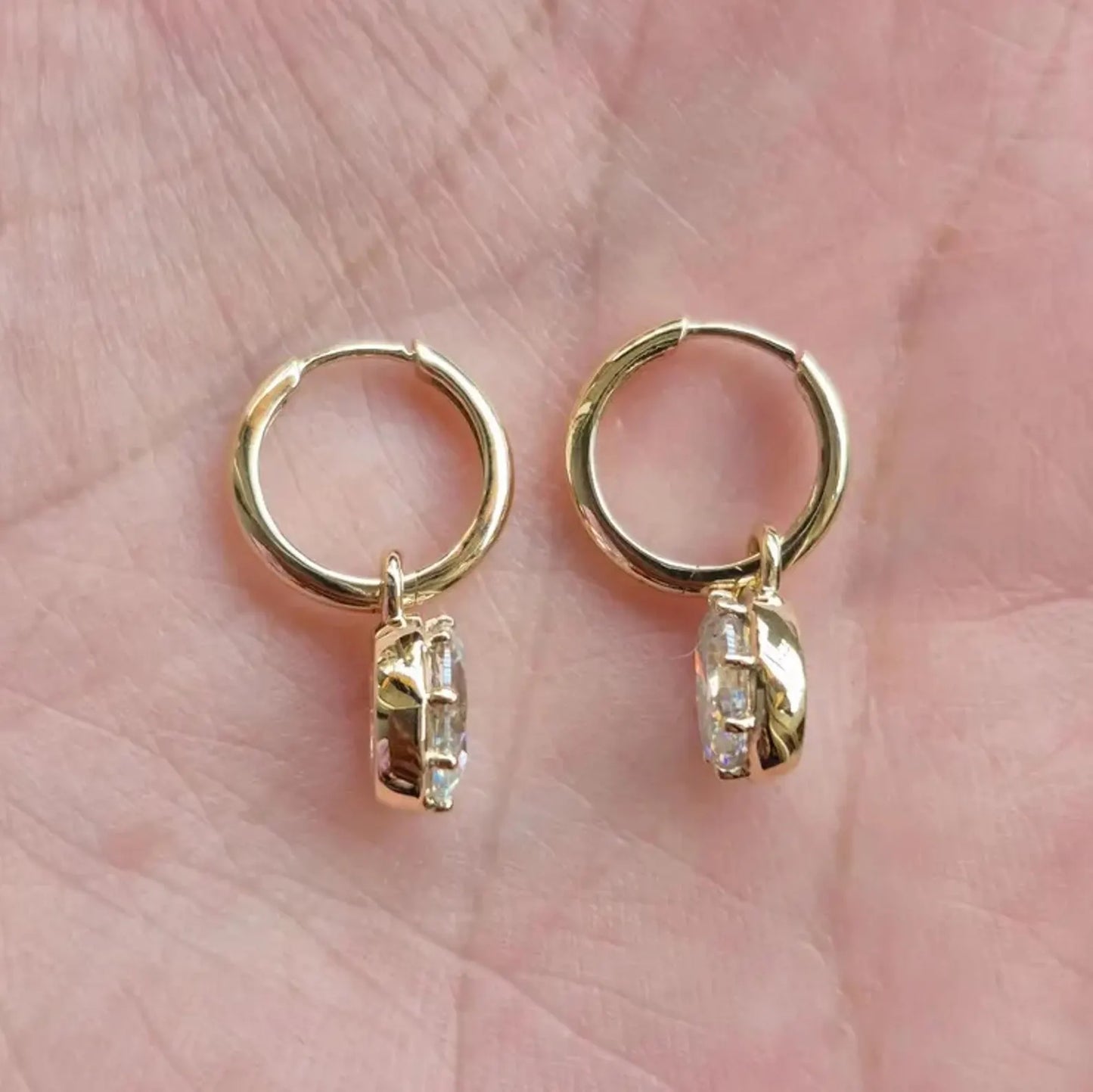 2.00 tcw oval cut moissanite diamond hoop earring eight prong unique jewellery