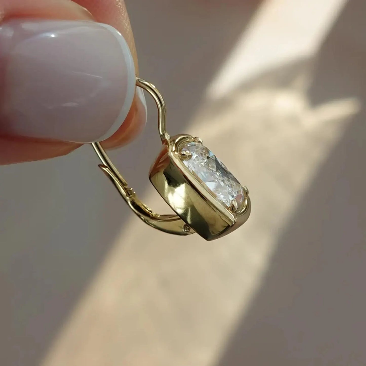 3.00 tcw elongated cushion cut moissanite diamond leverback drop earrings elegant gift