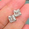 2.00 TCW Asscher Cut Lab Grown Diamond Stud Earring Dailywear Gift