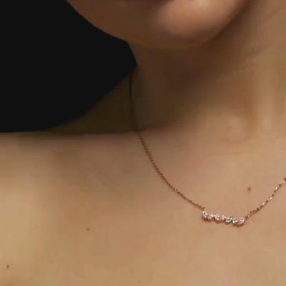 0.76 TCW Marquise Cut Lab Grown Diamond Gold Necklace, Dainty Jewelry