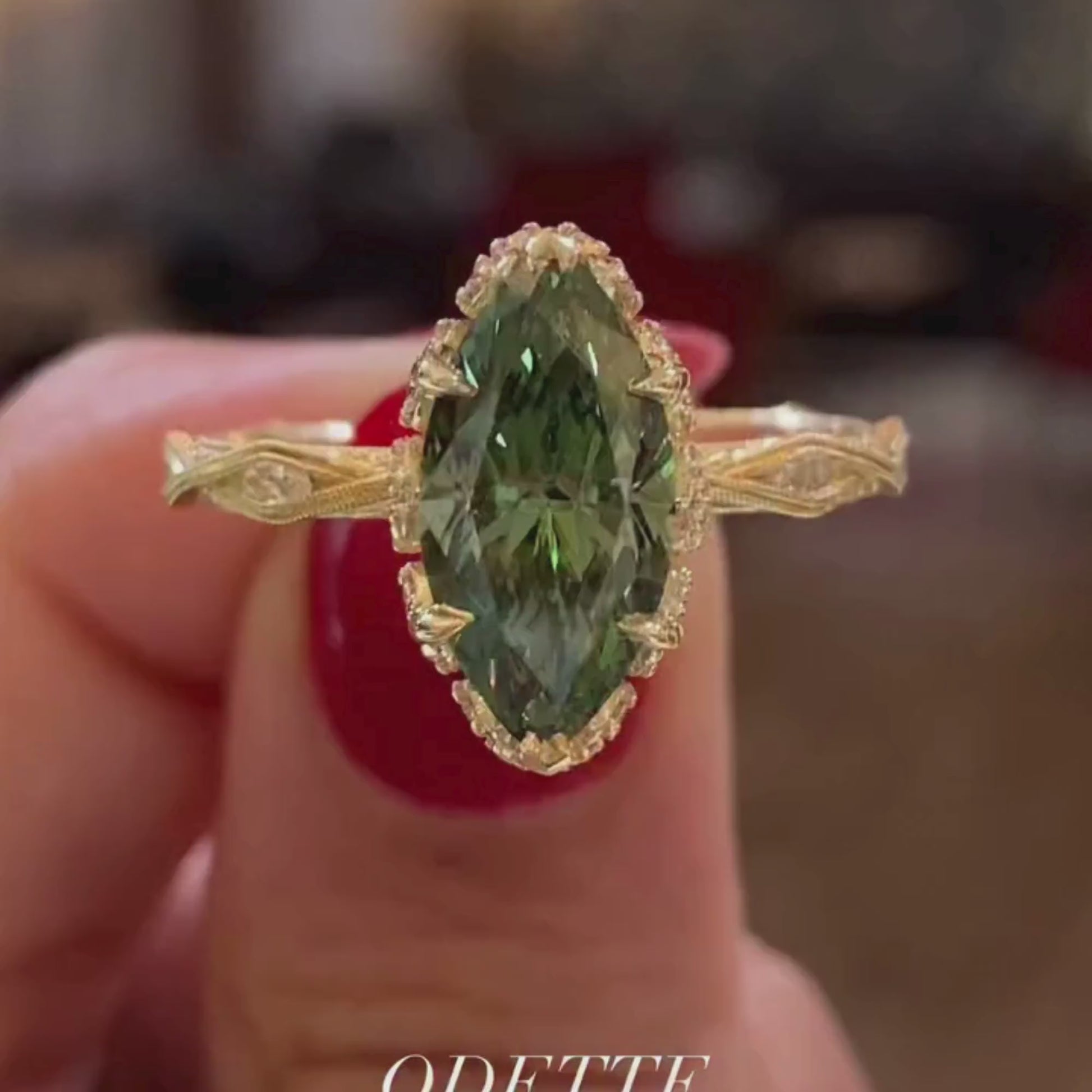 Gold crystal ring premium jewelry design