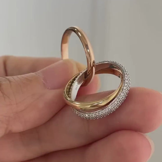 Luxury gold diamond ring aesthetic video