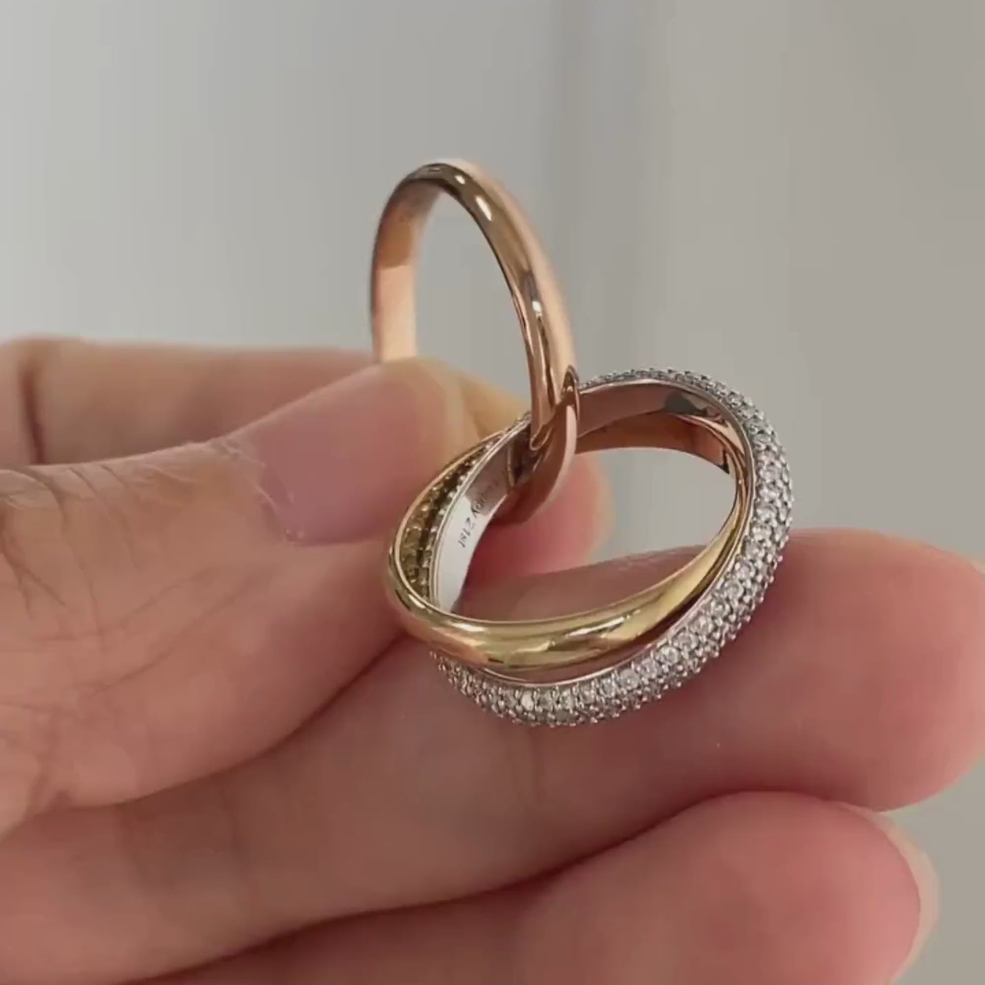 Luxury gold diamond ring aesthetic video