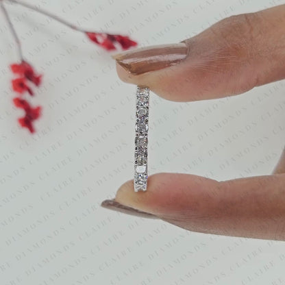 2.50 TCW Round Cut Lab Grown Diamond Eternity Band Full Diamond Wedding Band Classic Stackable Band