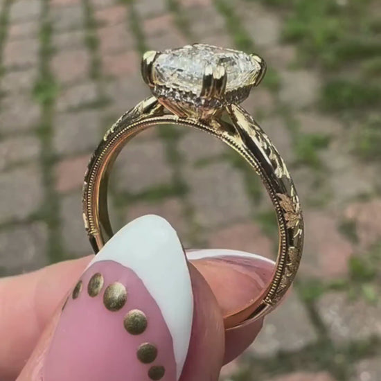 Gold crystal ring shiny luxury jewelry