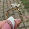 Gold crystal ring shiny luxury jewelry