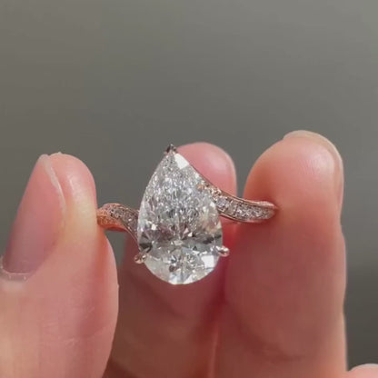 Gold diamond ring stylish engagement jewelry