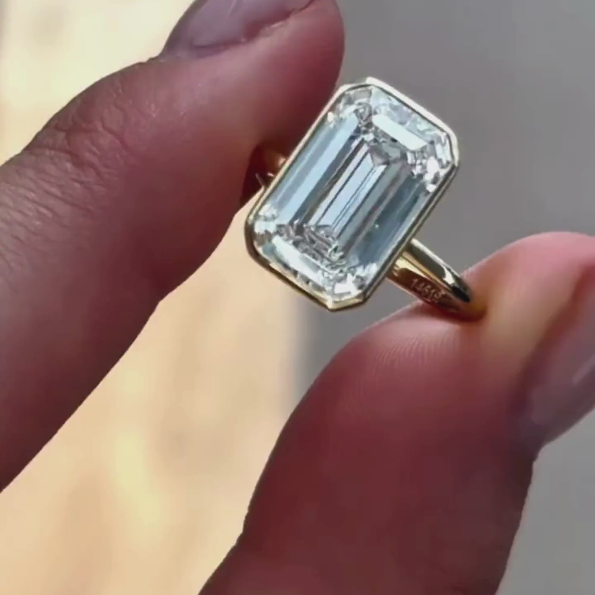 Gold ring with diamond luxury shine