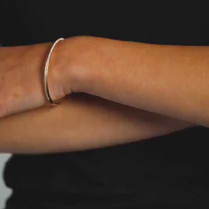 1.00 TCW Round Gold Twisted Bangle Bracelet Lab-Grown Diamond Statement Jewelry