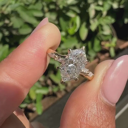 Dutch Marquise Lab Grown Ring Solid Gold Wedding Ring