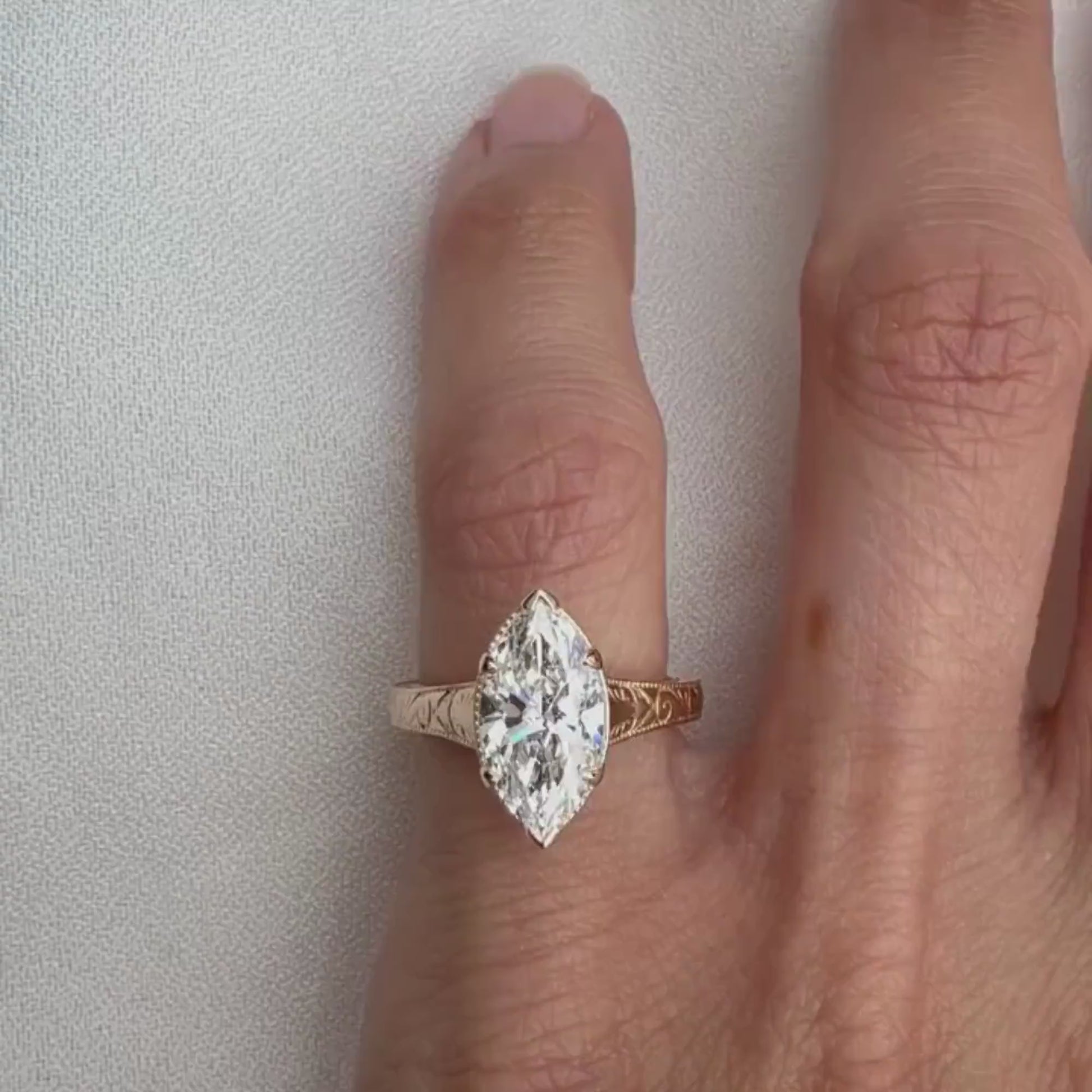 Stylish diamond ring modern luxury design