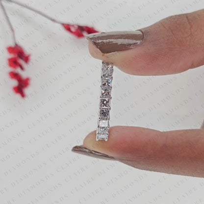 3.00 TCW Baguette Cut Lab Grown Diamond Ring | Alternating Baguette Stone Band in Solid Gold, Stackable Anniversary & Everyday Jewelry