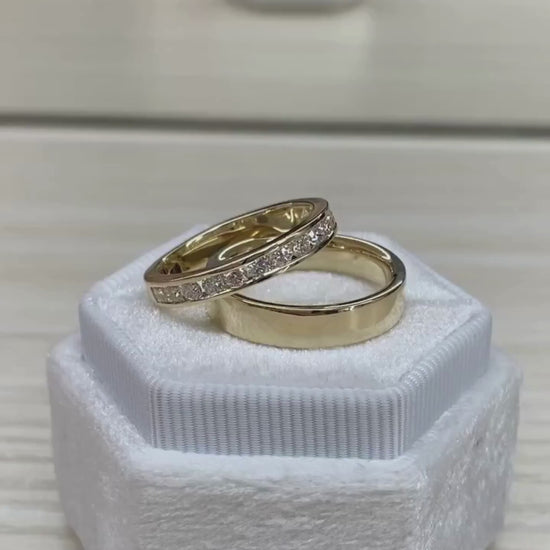 Diamond ring with gold cover premium design
