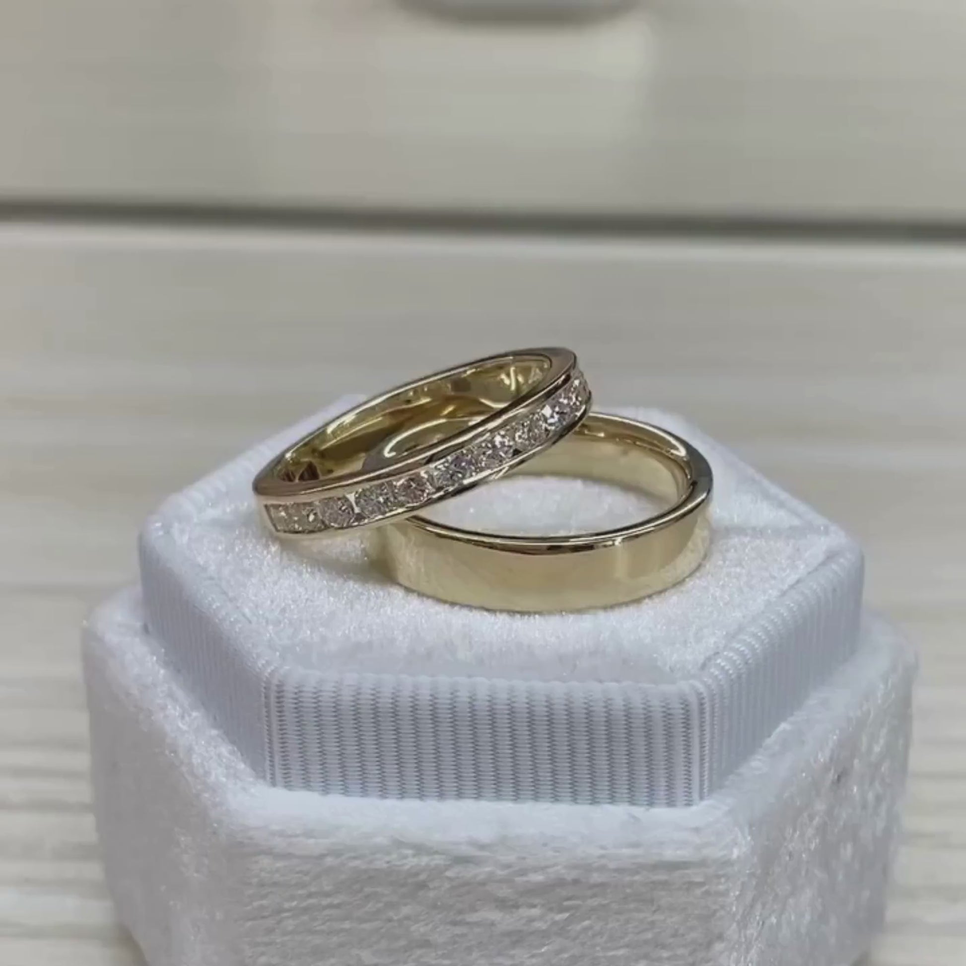 Diamond ring with gold cover premium design