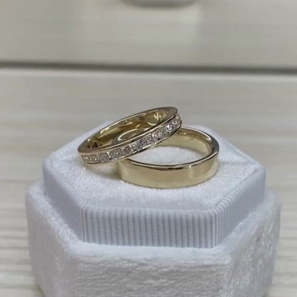 Diamond ring with gold cover premium design