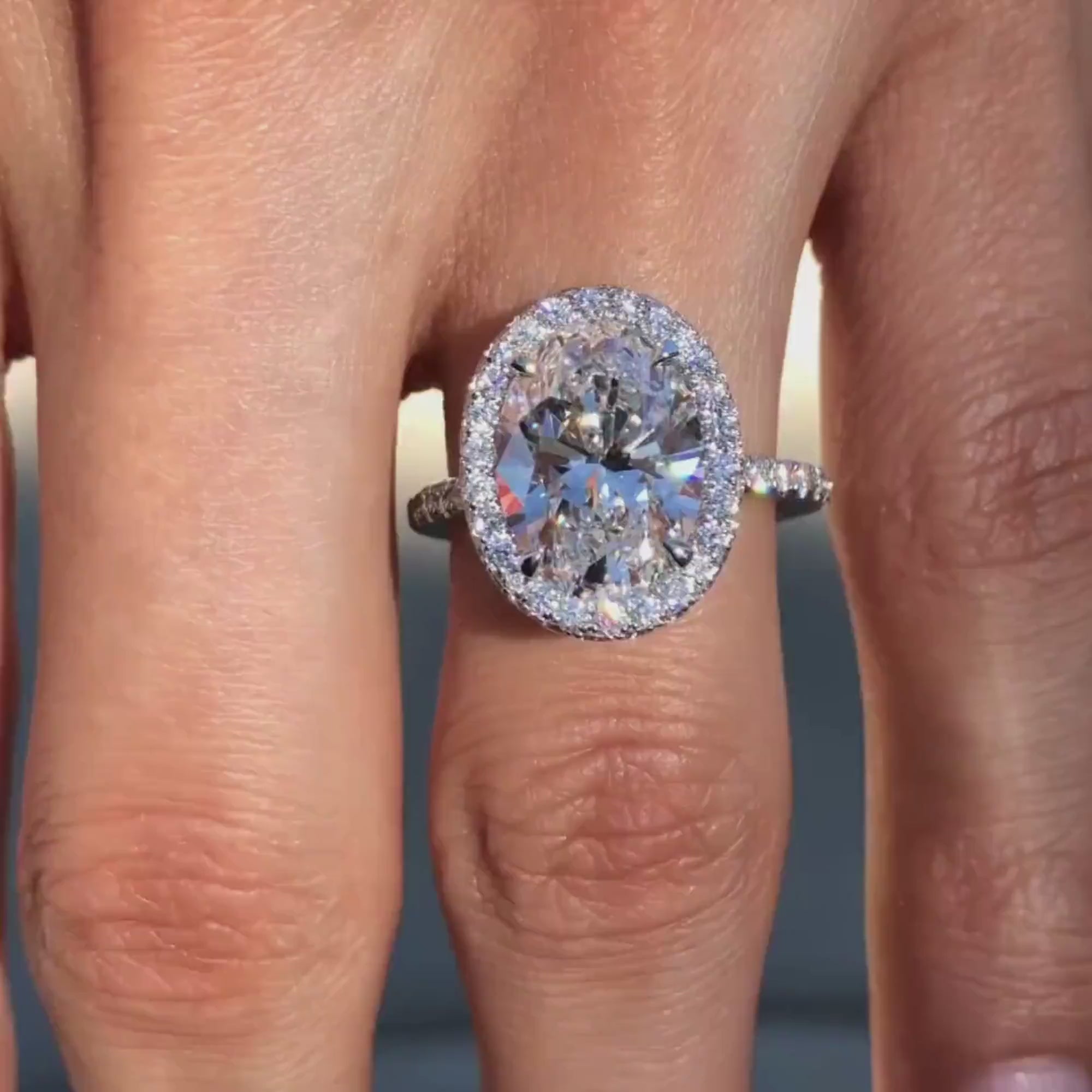 Silver diamond ring simple elegant style