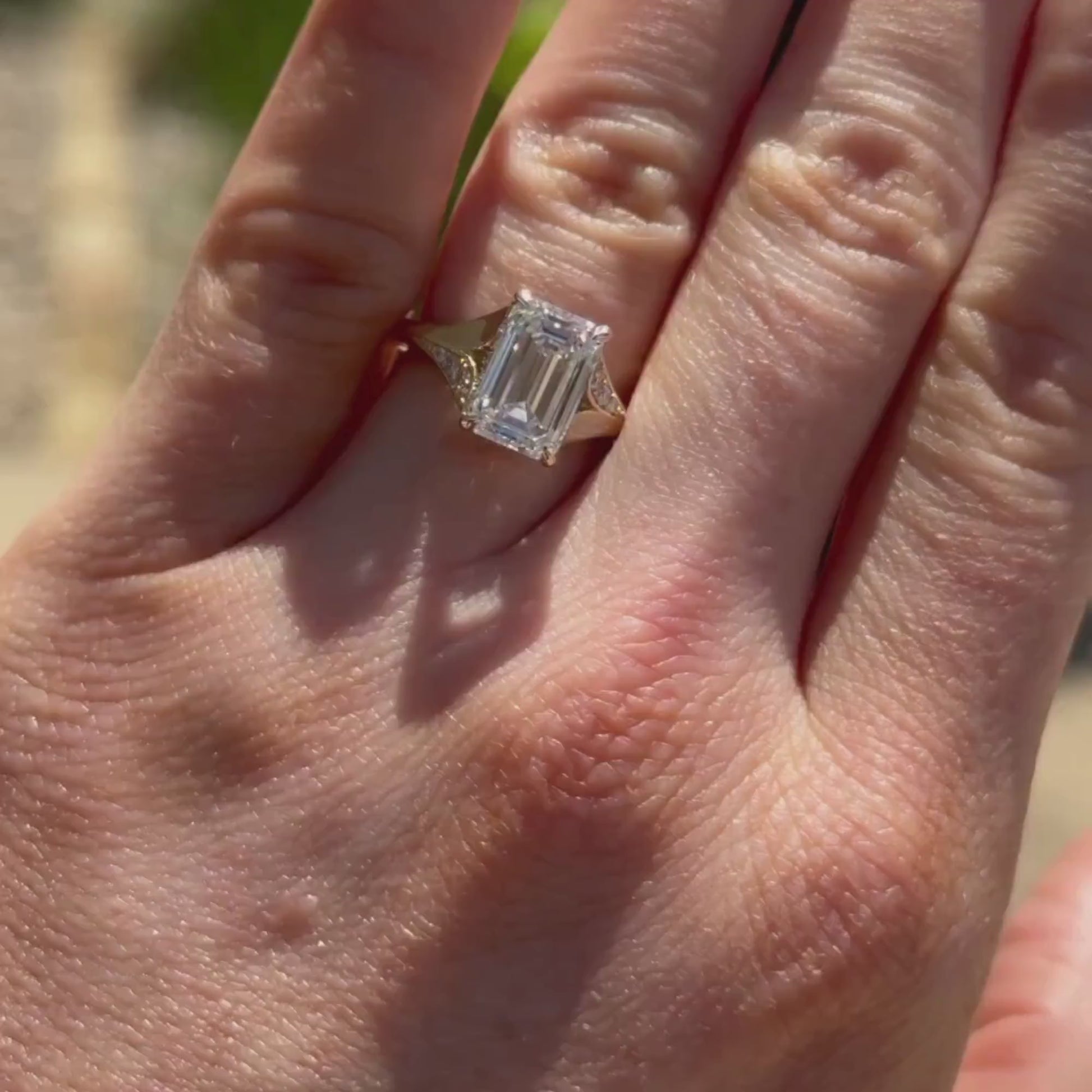 Gold diamond ring aesthetic jewelry 