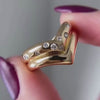golden  crystal ring modern elegant look