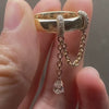 Gold chain ring unique modern design