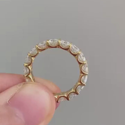 2.55 TCW Luxury Round Brilliant Lab Grown Diamond Eternity Band in Gold Full Circle Classic Wedding Ring