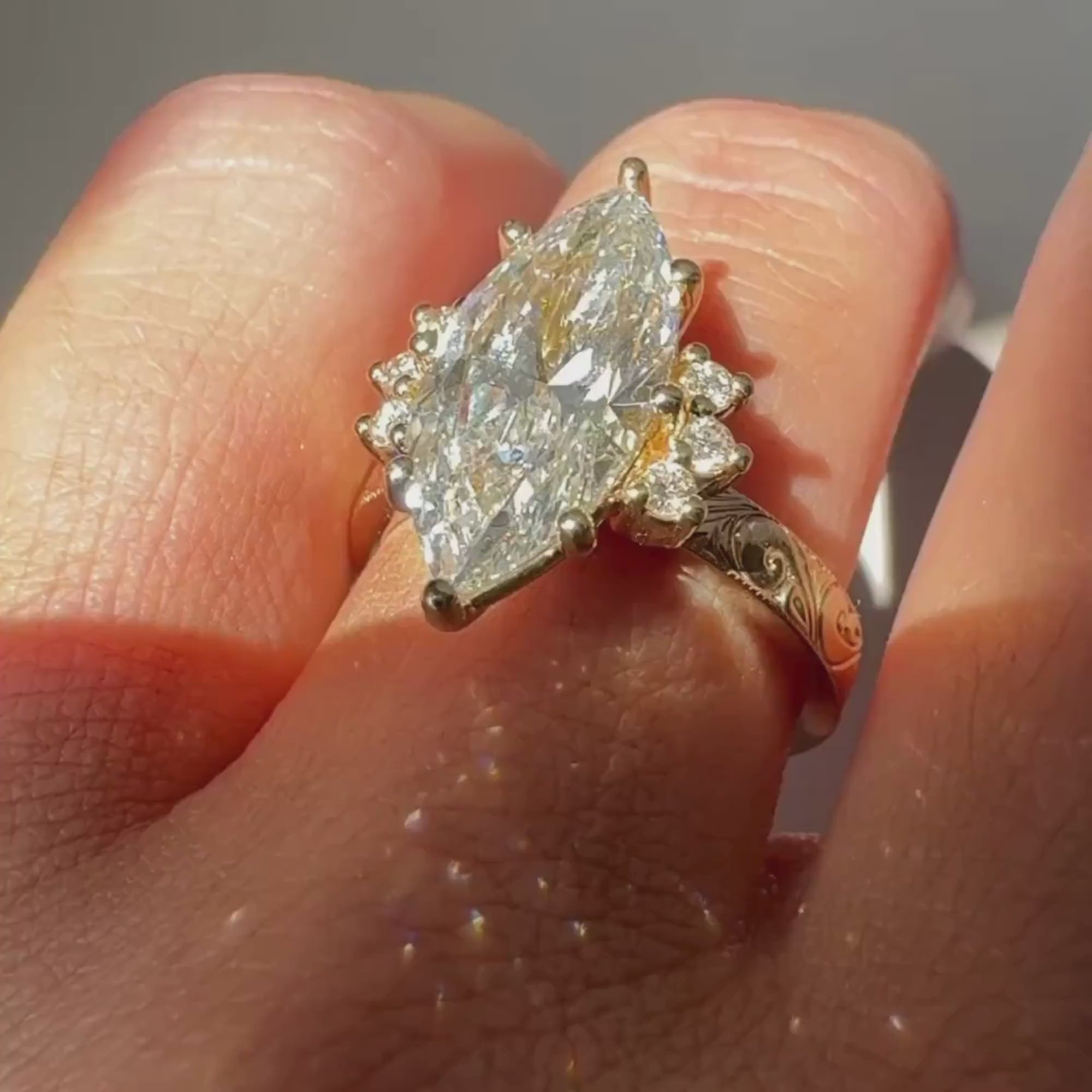 Diamond ring in Beautiful Finger