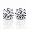 925 Silver Stud Earring Studded With 5 MM Round Cut in Moissanite Diamond by Claire Diamonds